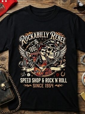 Rockabilly Rebel Retro Hot Rod Graphic Tee | Unisex | Vintage Rock ’n’ Roll